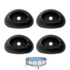 4 Pcs Footing Leg Cap Above-Ground Pool Replacement for Bestway Steel Pro MAX & Power Steel 16Ft /18Ft x 48In Frame Pool, Bestway P61802 Footing Leg Cap Grey