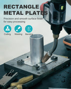 WENHUALI 2 Pcs 16 Gauge Steel Sheets Metal Cold Rolled Steel Plate, 12" x 8" Weldable Metal Sheet for DIY Craft Projects, Industrial, Professional