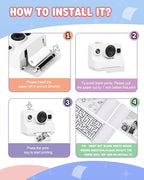 Dylanto Instant Print Camera for Kids,2.4 Inch Screen Kids Instant Cameras, Christmas Birthday Gifts for Girls Age 3-12, Portable Toddler Toy for 3 4 5 6 7 8 9 10 Year Old Girls Boys White