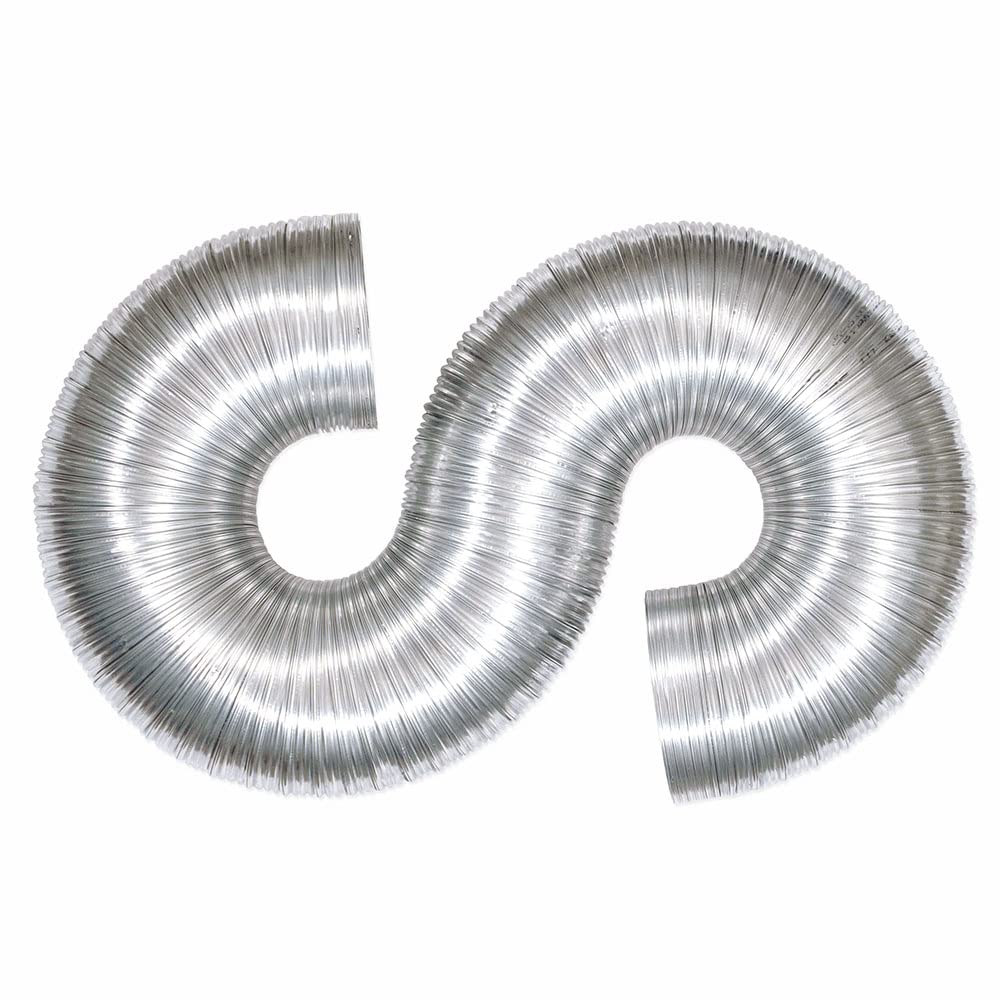 Eastman 8 Foot ArmorFlex Dryer Vent, Flexible Aluminum Duct with Clamps, Semi-Rigid, 69028