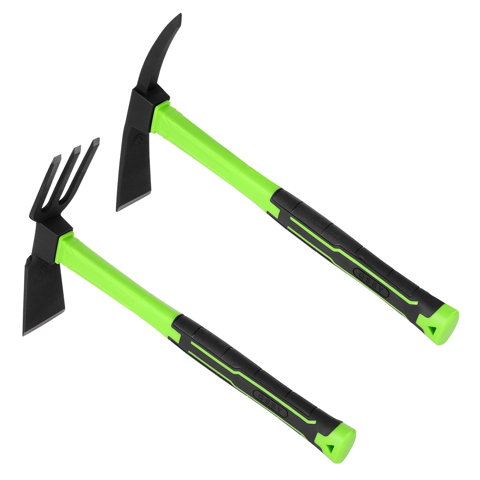 NAUKII 2pcs Garden Tools Comfortable Handle Hoes for Garden Work Carbon Steel Outdoor Tools