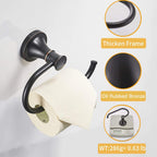 BESy Toilet Paper Holder Wall Mount Bathroom Roll Holder Oil Rubber Bronze