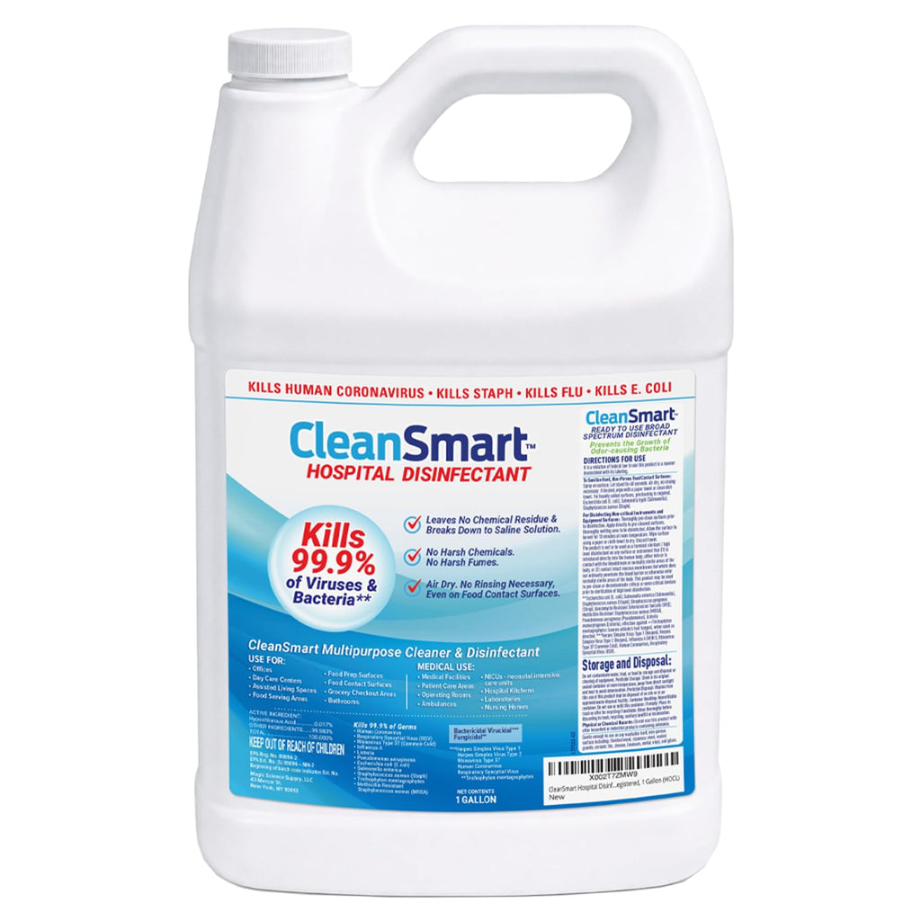 CleanSmart Hospital Disinfectant, Hypochlorous Acid Technology, 4 Gallons