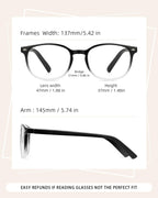 JOLISU 5 Pack Reading Glasses For Women, Blue Light Blocking Computer Reader Spring Hinge Eyeglasses (1.50)