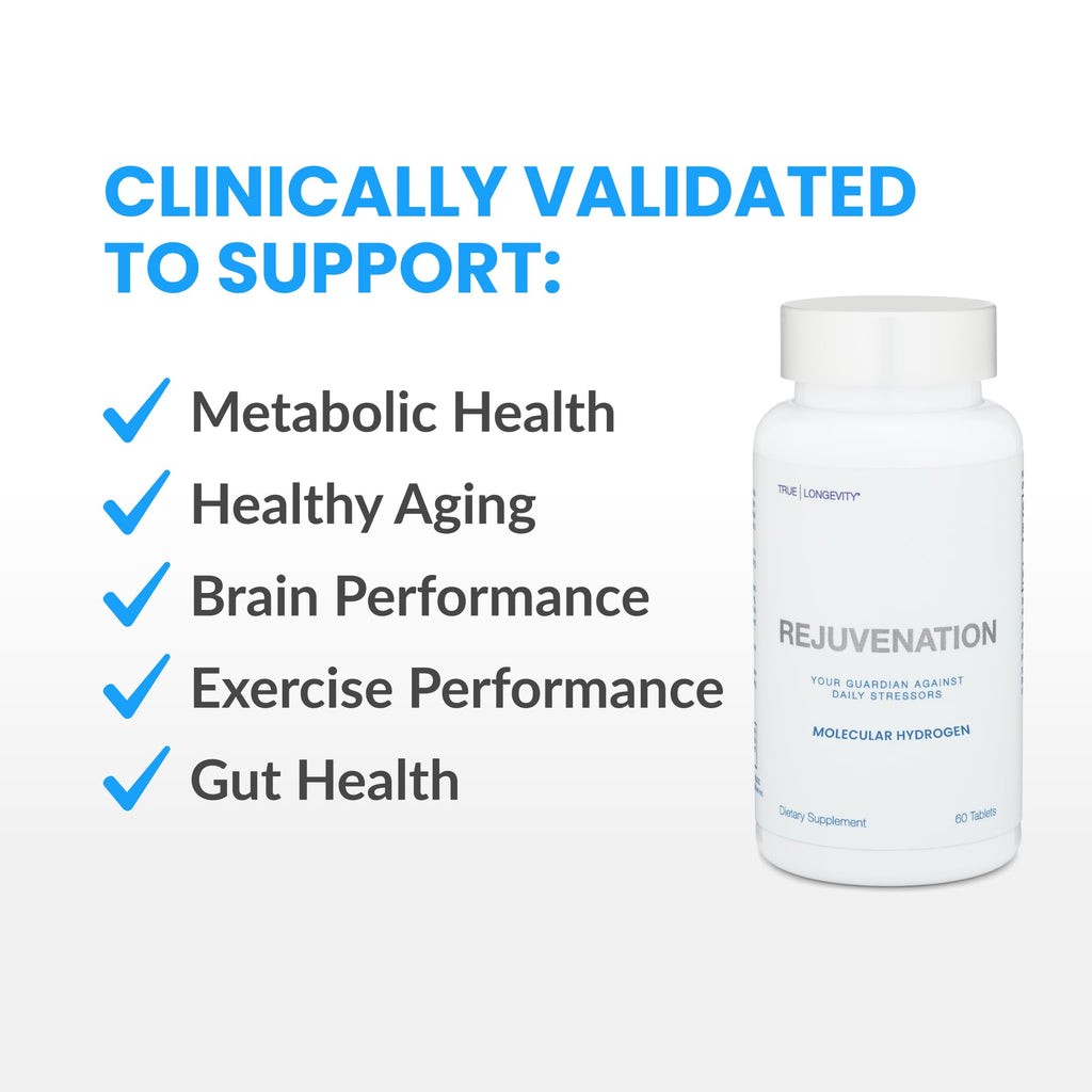 DRINK HRW Rejuvenation Molecular Hydrogen Water Tablets: 12 ppm H2, Hydrogen & Magnesium Supplement, Supports Energy Production, Recovery, Cognitive Function Daily (Unflavored, 60 Count)