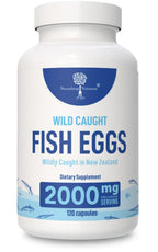 Wild Caught Fish Eggs 2,000mg - Omega 3 Supplement for Eye, Brain Health, Supports Immunity, Bones and Teeth, Mood Support with Omega 3-6-9 Fish Egg Capsules