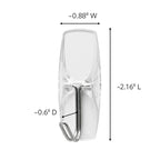 Command Clear Medium Wire Toggle Hooks, 20 Hooks and 24 Strips, Holds Up to 2 lb Each, Damage-Free Hanging for Stockings, Ornaments, Garland, Keys, Holiday Decor