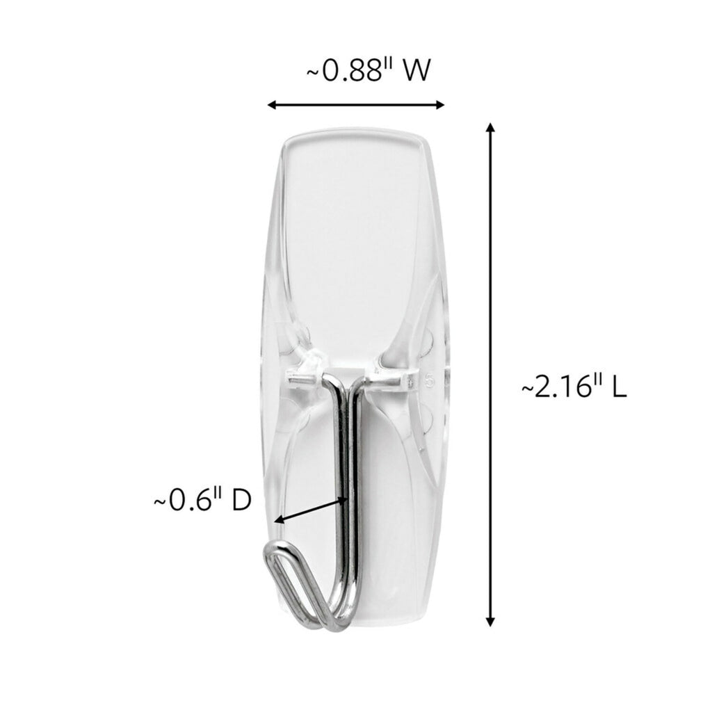 Command Medium Clear Wire Hooks, 10 Hooks, 12 Strips