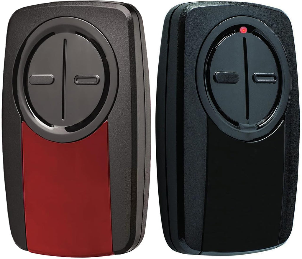 380UT Chamberlain klik5u-bk2 klik3u-bk Garage Door Opener Remote Clicker, 375UT Universal Garage Door Remote for Lift Master Craftsman Genie, Dip Switch (Black+Red)