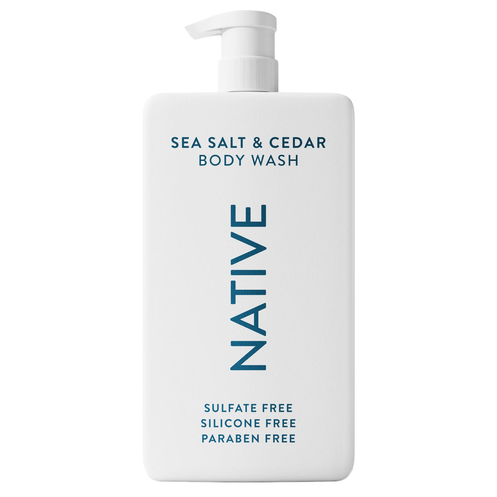 Native Sulfate Free Body Wash Contains Naturally Derived Ingredients | for Women & Men| Sea Salt & Cedar, 36 oz