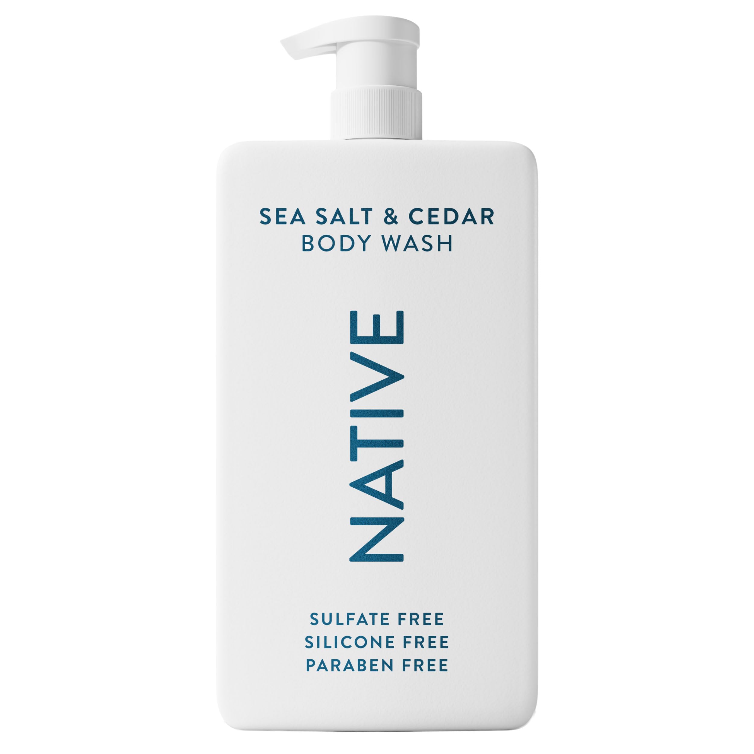 Native Sulfate Free Body Wash Contains Naturally Derived Ingredients | for Women & Men| Sea Salt & Cedar, 36 oz