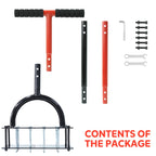 Lawn Aerator Tool, 16 Iron Spikes Manual Grass Aerator Lawn Tool with Spring-Loaded Design & Adjustable T-Handle, Automatic Leaf and Dirt Cleaning Yard Aerator for Loosening Soil Aerating Patio Garden