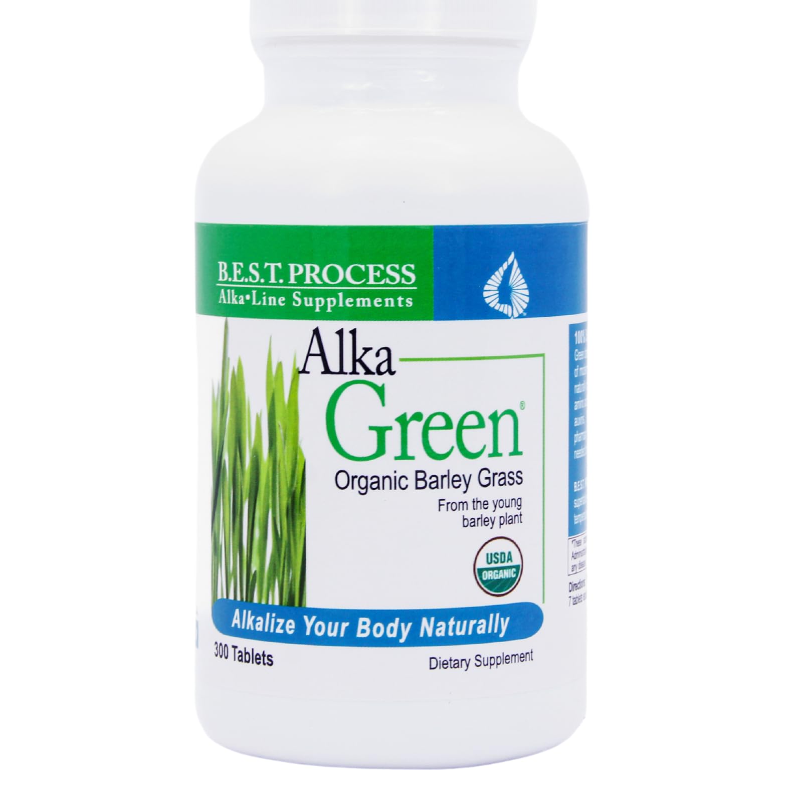 Morter HealthSystem Alka•Green Tablets Best Process Alkaline — Nutrient Dense Organic Barley Grass Supplement — Natural Source of Enzymes & Amino Acids