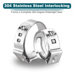 LOKMAN 50 Pack 1 Inch PEX Cinch Clamps, Stainless Steel Cinch Crimp Rings Pinch Clamps for PEX Tubing Pipe Fitting Connections (1 Inch)