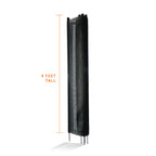 Pool Fence DIY by Life Saver Fencing Section Kit, 4 x 12-Feet, Black