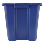Rubbermaid Commercial Products, Recycling Bin/Box, Stackable, 14 GAL, Blue, for Indoors/Outdoors/Garages/Homes/Commercial Facilities