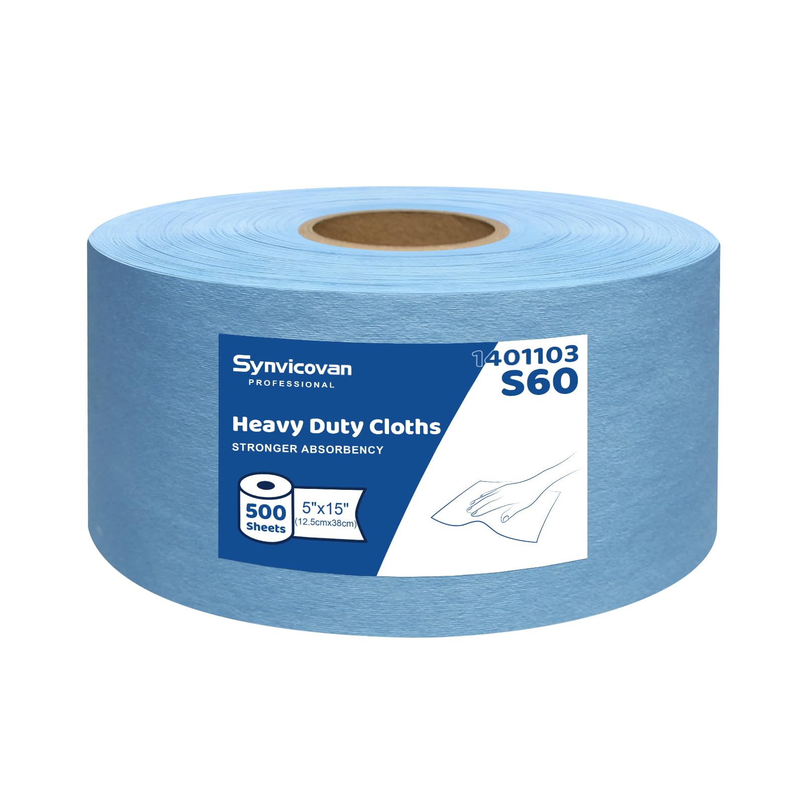 Synvicovan Heavy Duty Cloths, Extra Absorbent Towels Jumbo Roll,Blue