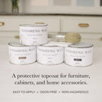 Jolie Finishing Wax - Protective topcoat Paint - Use on interior furniture, cabinets, walls, home decor and accessories - Odor-Free, Non-Hazardous - White - 120 ml