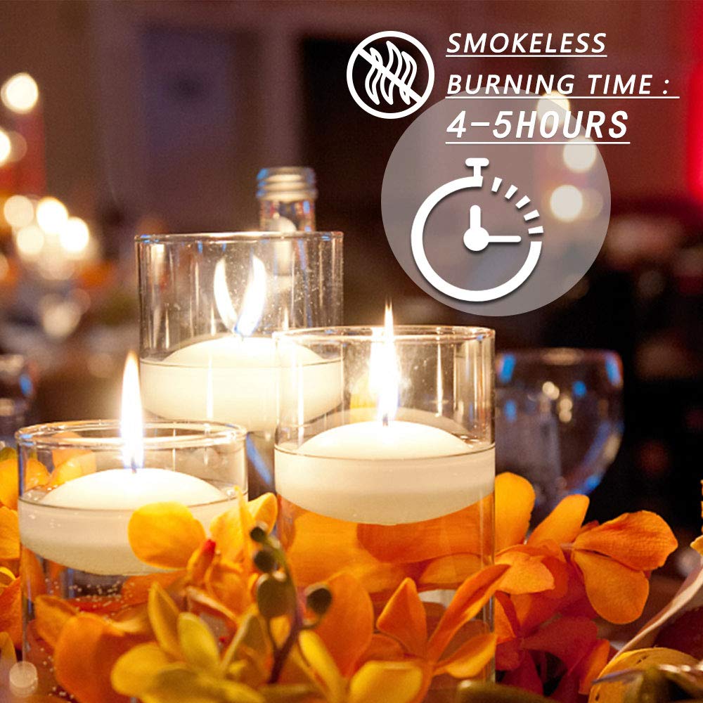 48 Pack Floating Candles for Centerpieces, 2 Inch Small Floating Candles for Holiday, Weddings, Parties, Special Occasions and Christmas Home Decorations