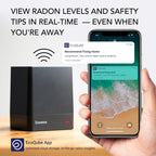 Ecosense EQ100 EcoQube, Digital Radon Detector, Fast Capture of Fluctuating Levels, Short & Long-Term Continuous Monitoring with Trend Charts, Remote Data Access, Only Support 2.4 GHz Networks