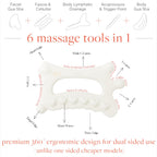 byAVA Gua Sha Jelloskin Lymphatic Drainage GuaSha Massage Tool - Ceramic gua sha Patented Design, face and Body guasha Board, face Lift, Muscle Relief Massage Board Body Massager