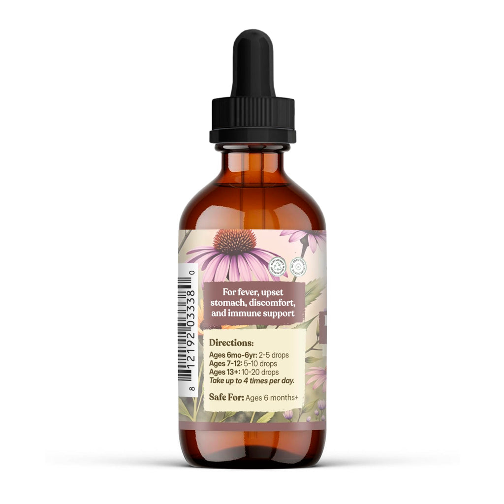 Earthley Wellness Feel Better Fast, All-Natural Relief for Minor Ailments, Organic Herbal Formula, Supports Immune & Digestive Health, Echinacea Root and More, 6 Month Supply (1.69oz Glass, 500 doses)