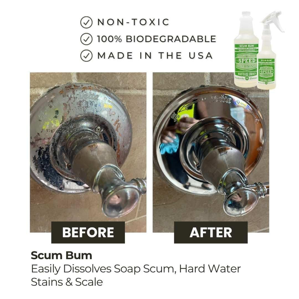 Speed Cleaning Scum Bum Non Toxic Hard Water Bathroom Cleaner Ready to Use