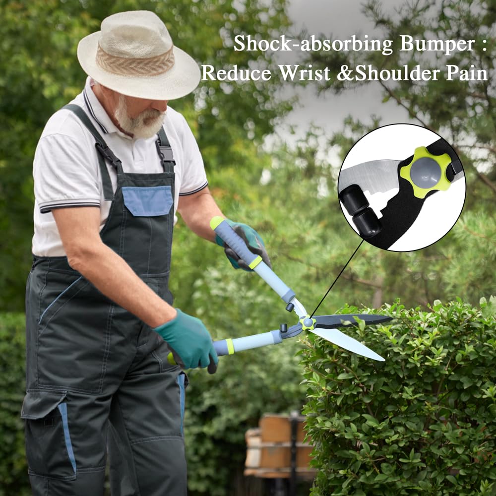 Altdorff Garden Loppers Pruning Shears, Updated 3PCS Hedge Clippers Combo Set, Branch Cutter with Compound Action, Chops Thick High Branch Ease, Professional Tree Trimmer Set Heavy Duty
