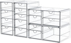 caktraie Acrylic16-Drawer Storage & Makeup Organizer for Desk