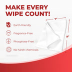 HandyClean Rinse-Free Food Contact Sanitizing Wipes Canister, Multi Surface Cleaning Wipes Cleaning Supplies for Kitchen and Professional Setting 6-Pack (120 Wipes Each)