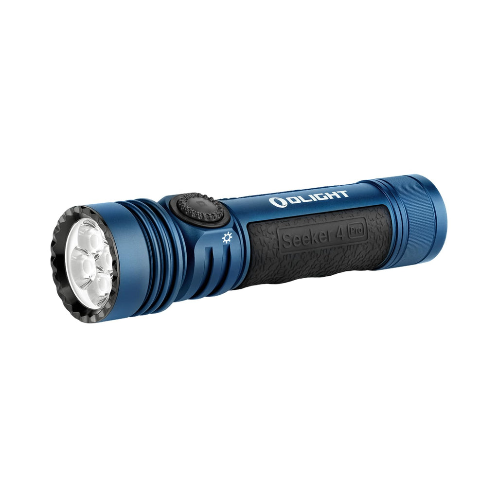 OLIGHT Seeker 4 Pro Rechargeable Flashlights, 4600 Lumens High Powerful Bright LED Light with USB C Holster, Waterproof IPX8 for Emergencies, Camping, Searching (OD Green)