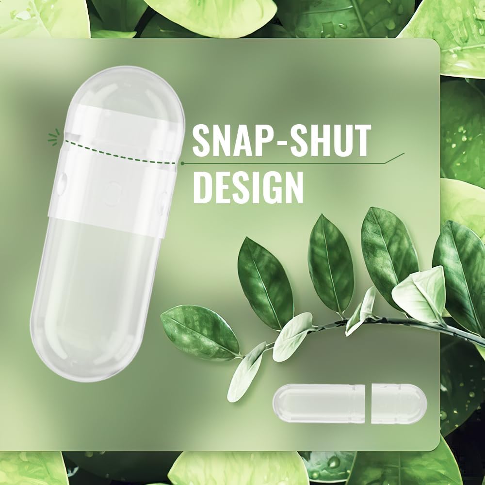 ATNreuro Vegan Separated Empty Capsules Size 00 (1000 Count), HPMC Pill Capsules Empty for DIY Supplement Filling