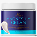 YARELI Magnesium Cream for Pain & Sleep Support - Topical Lotion with Arnica, MSM for Leg Cramps, Muscle Tension, Evening Leg Relaxation - Safe for Adults (4 Fl Oz (Pack of 1), Unscented)