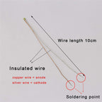 Bowerful 50pcs Pre-soldered Micro Litz Wired Leads Golden Yellow SMD Led 0603 + Muti-Resistor New