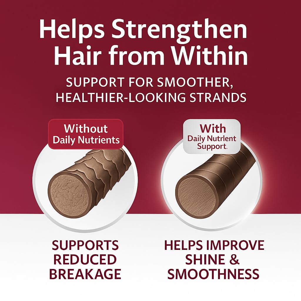 Vivikig Lumin Hair Growth Gummies – Daily Hair Nourishment with Biotin, Collagen & Botanical Extracts – Supports Thicker, Stronger & Healthier-Looking Hair – Mixed Berry Flavor, 60 Gummies (1)