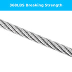 1/16 inch Wire Rope,328FT Wire Cable,Stainless Steel Cable, Aircraft Cable, Steel Wire, 7x7 with Crimping Sleeves,