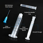 3ml 23G 1Inch Industrial Liquid Dispenser, Precision Fine Tip, Individually Wrapped, for Adhesive, Lubricant, Ink & Lab Transfer, 32 Pack