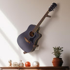 DAZZLIFE Horizontal Guitar Wall Hanger for Acoustic Electric Bass Ukulele Banjo (Brown)