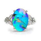 FUN JEWELS Opalescent Swirl Color Change Mood Ring for Women Adjustable