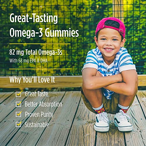 Nordic Naturals Nordic Omega-3 Gummies, Tangerine - 60 Gummies - 82 mg Total Omega-3s with EPA & DHA - Non-GMO - 30 Servings