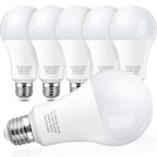 KINDEEP A21 LED Bulbs, 150-200 Watt Equivalent High Watts Bulbs, 23W Super Bright Light Bulbs E26 Base, 2500 Lumens, 4000K Natural White for Your Home Office, Store, Garage, Warehouse, Non-Dim, 6-Pack