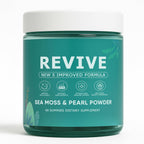 KLUNIZ Revive Hair Gummies, Balmbare Revive Gummies for Hair, Promotes Thicker, Fuller, Stronger Hair, with Organic Irish Sea Moss, Pearl Powder Glow, Vitamin C/E, Aloe Vera, 60 Count