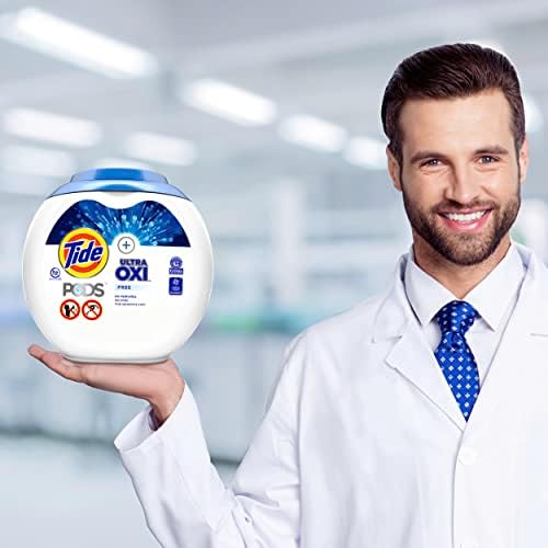 Tide PODS Ultra OXI Free Laundry Detergent Pacs, National Eczema Association and National Psoriasis Foundation Recommended, 57 count