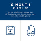 GE MSWF Refrigerator Water Filter | Certified to Reduce Lead, Sulfer, and 50+ Other Impurities| Pack of 1