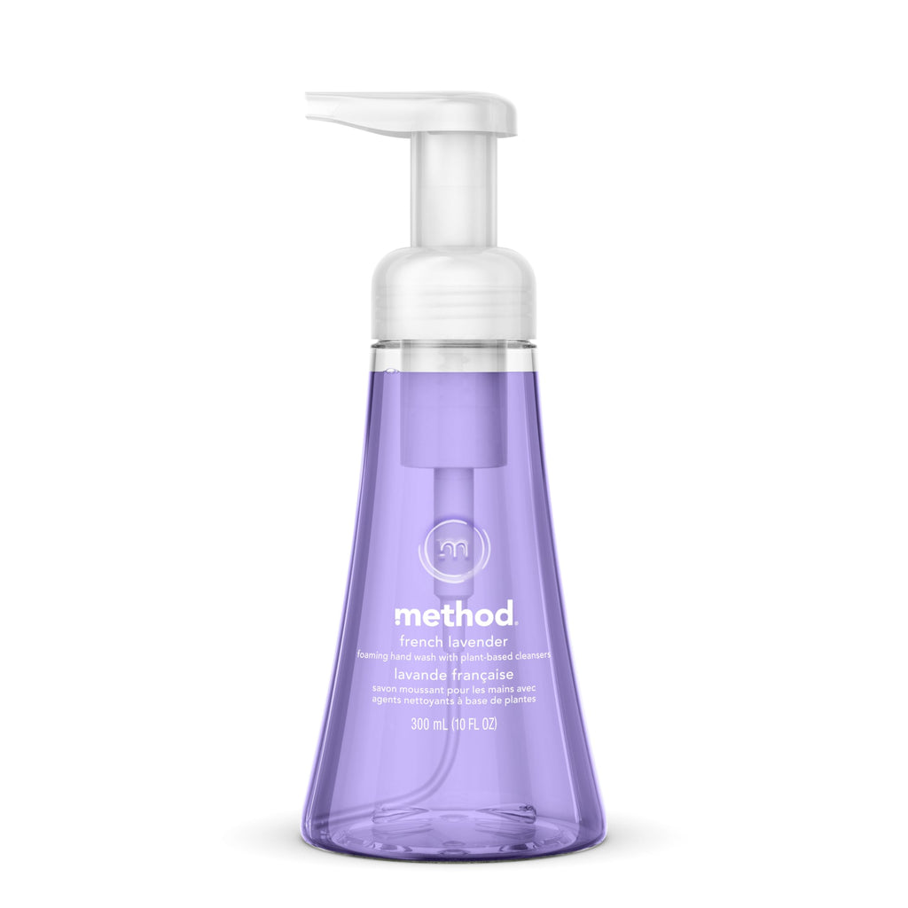 Method Foaming Hand Soap Refill, French Lavender, Recyclable Bottle, 28 fl oz (Pack of 4)