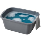 Vakly Wash Basins [2 Pack] – Rectangular Plastic 7-Quart Graduated Hospital Soaking Tub with Markings – Small Portable Washbasin for Face Washing, Cleaning, Foot Bath, Dishes, Laundry & Bedside Care