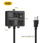Automatic Vacuum Switch, Ortis Vacuum Switch for More Power Tools, Delay Vacuum On/Off to Prevent Circuit Overload and Tripping, Keep Your Workplace Cleaner, Better for Your Lung, Black