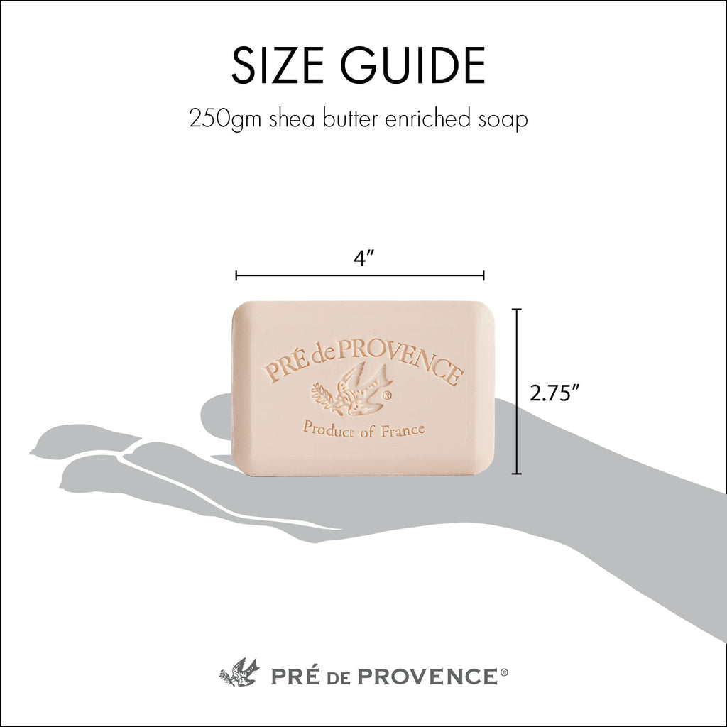 Pre de Provence Artisanal Soap Bar, Enriched with Organic Shea Butter, Natural French Skincare, Quad Milled for Rich Smooth Lather, 8.8 Ounce, Sandalwood