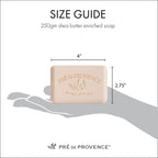 Pre de Provence Artisanal Soap Bar, Enriched with Organic Shea Butter, Natural French Skincare, Quad Milled for Rich Smooth Lather, 8.8 Ounce, Sandalwood