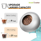 Aieve Snack Coater Compatible with KitchenAid Bowl-Lift Stand Mixer for Making Chocolate Covered Almonds, Pistachio, Peanut, Freeze Dried Strawberry, Raisin, Macadamia Nuts and Blueberry